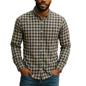 Polo Ralph Lauren Slim Fit Black White Buffalo Check Button-Up Shirt Medium